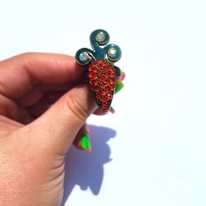 Rare Vintage Retired Betsey Johnson Carrot Ring